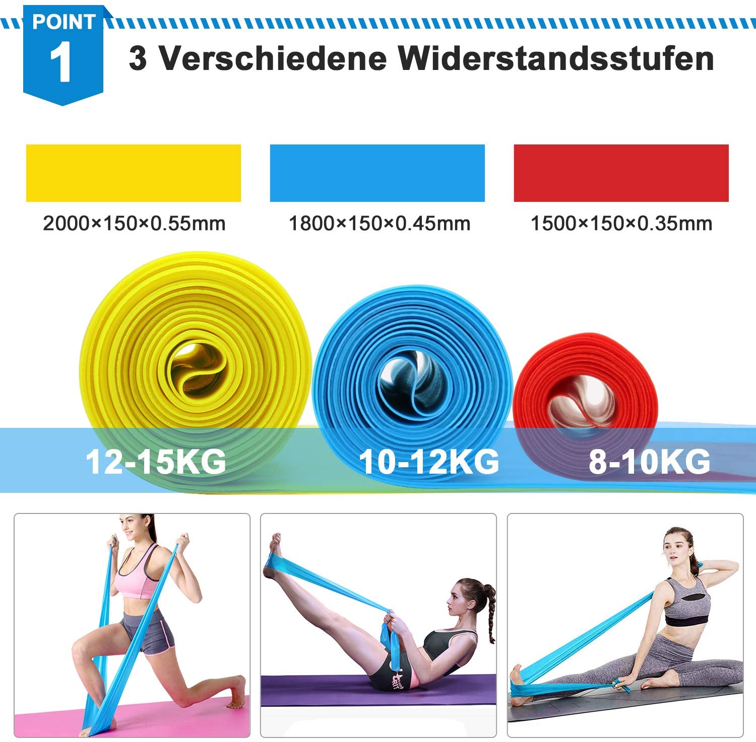 Elastische fitnessbanden 3-del - Crossfit Accessories recensie en prijs
