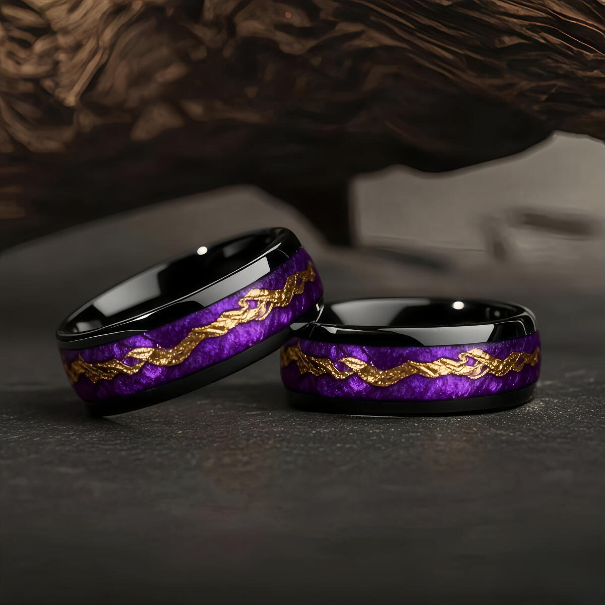 Modezwarte herenring van roest - Gymnastic Ring Wood recensie en prijs