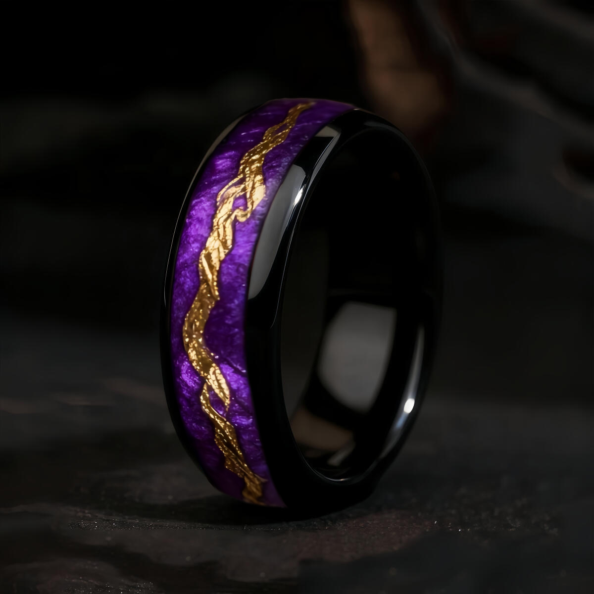 Modezwarte herenring van roest - Gymnastic Ring Wood recensie en prijs