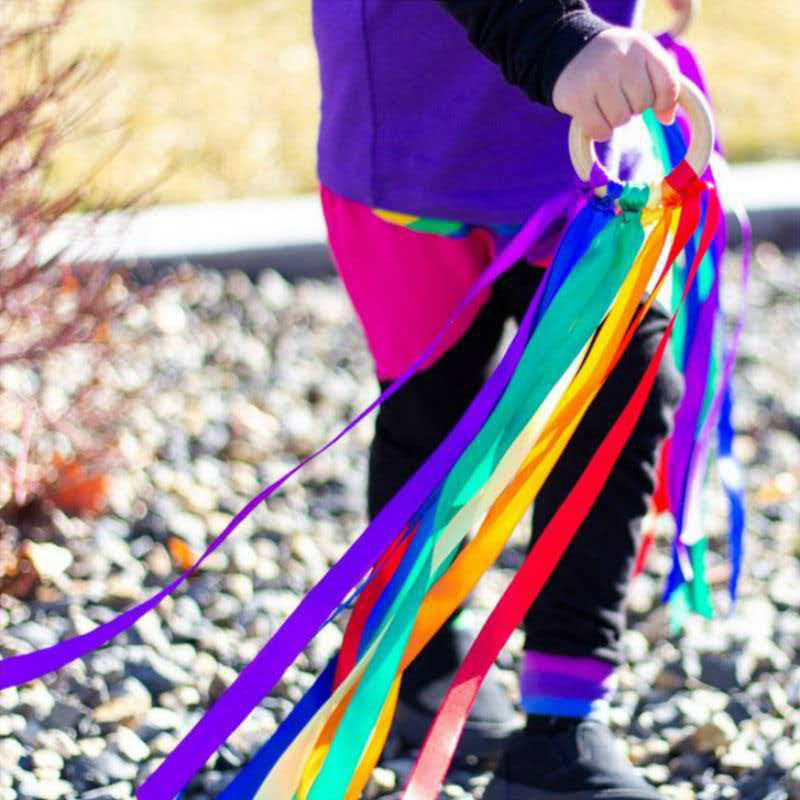 Regenboog Handvliegerstokken M - Gymnastic Ring Wood recensie en prijs