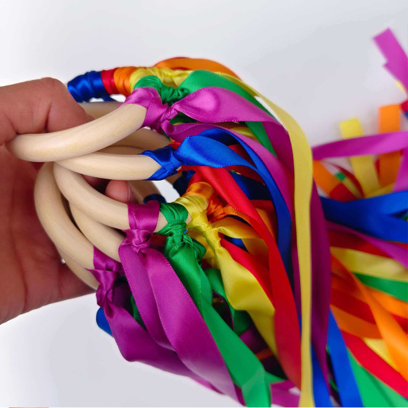 Regenboog Handvliegerstokken M - Gymnastic Ring Wood recensie en prijs