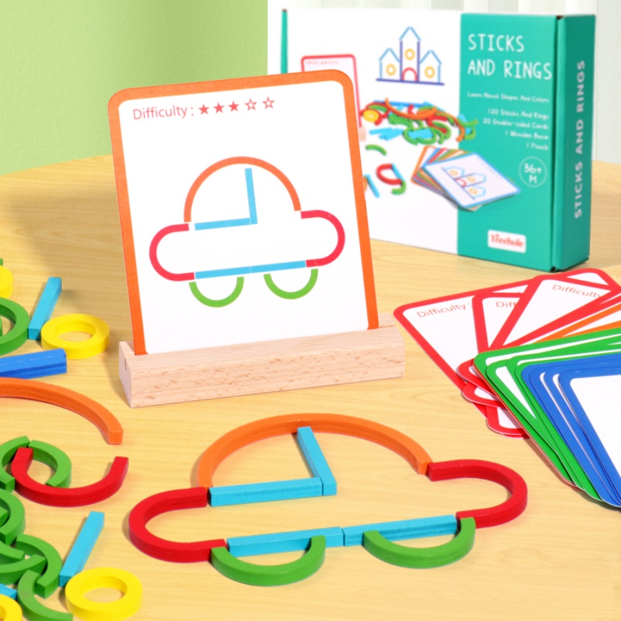 Puzzelspeelgoed voor vroeg ond - Gymnastic Ring Wood recensie en prijs