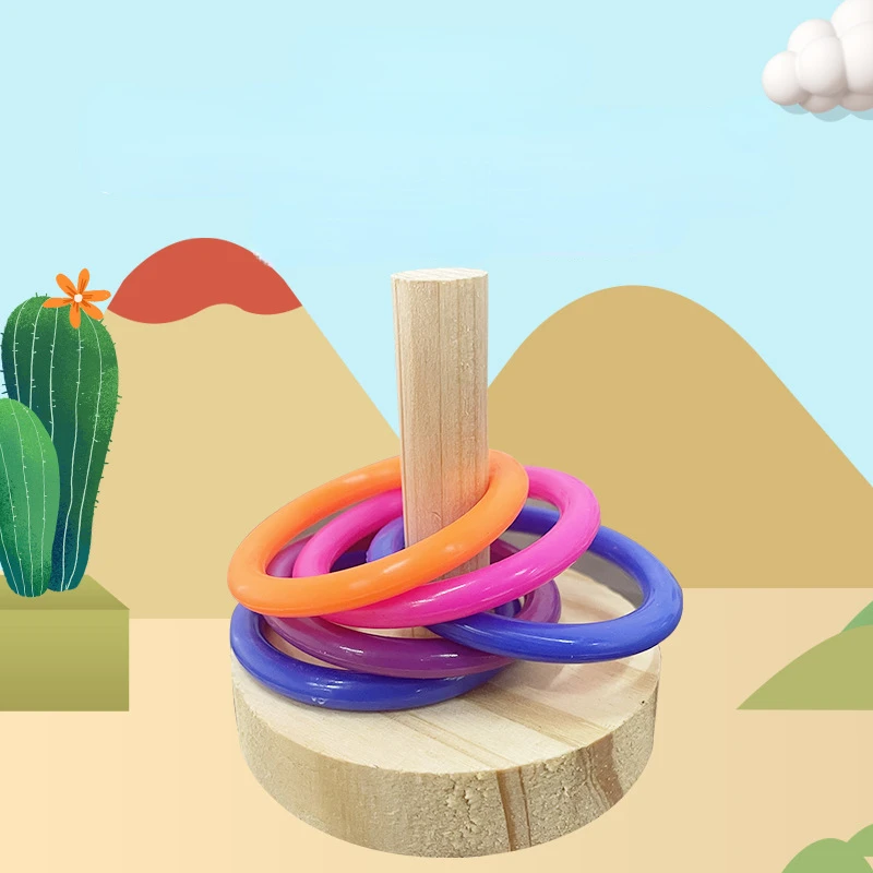 Houten interactief papegaaienr - Gymnastic Ring Wood recensie en prijs
