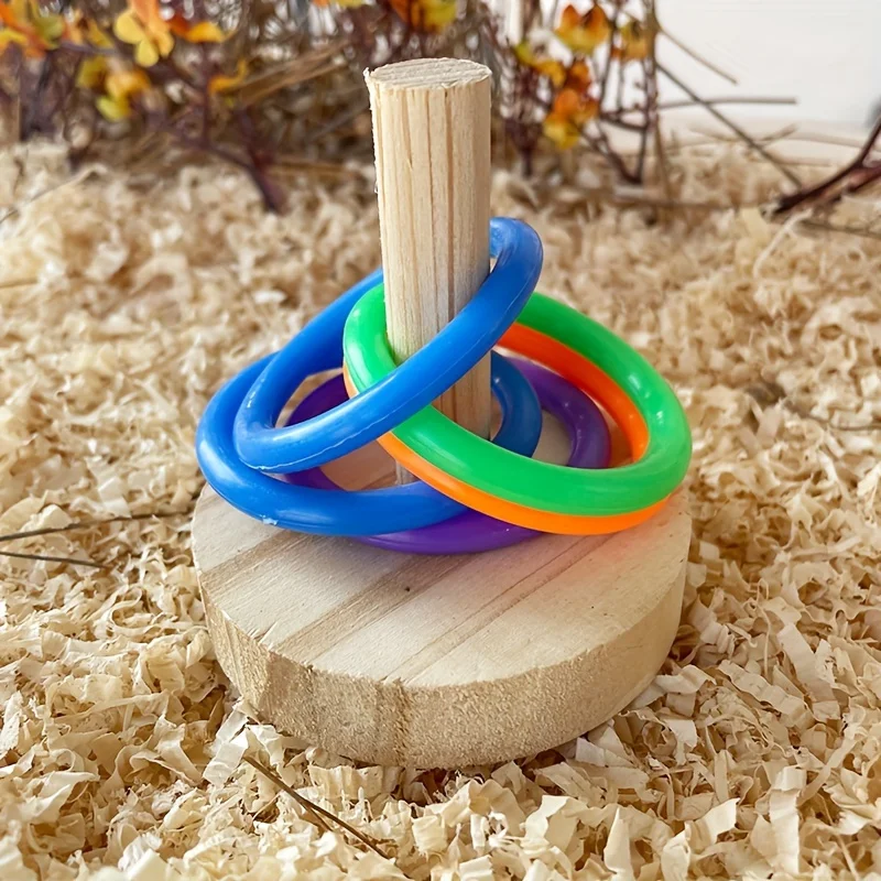 Houten interactief papegaaienr - Gymnastic Ring Wood recensie en prijs