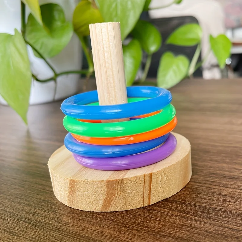 Houten interactief papegaaienr - Gymnastic Ring Wood recensie en prijs